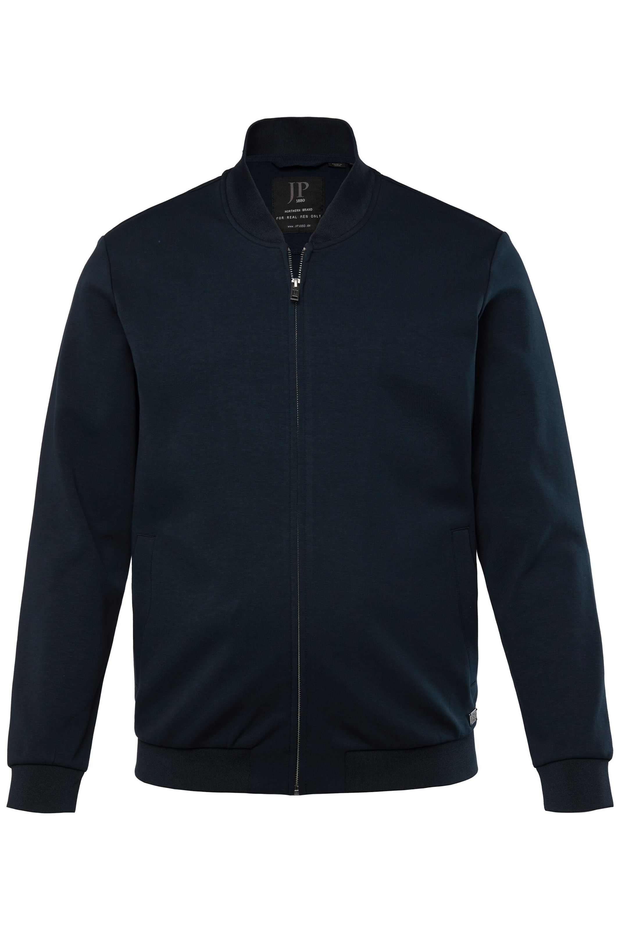 JP1880 Sweatjacke in Blau: Vorderseite