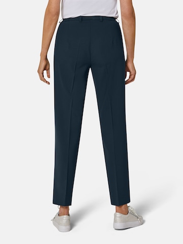 Goldner Regular Pleated Pants 'Carla' in Blue