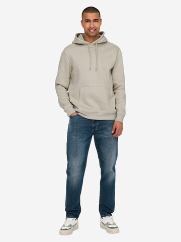 Sweat-shirt 'Connor' Only & Sons en beige