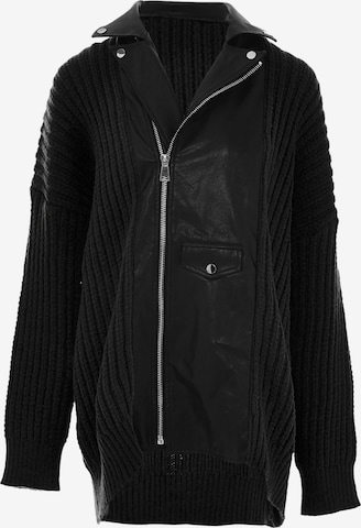 NAEMI Strickjacke in Schwarz: Vorderseite