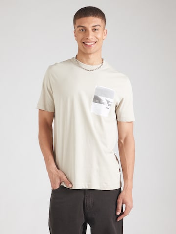 BOSS T-Shirt 'Container' in Beige: Vorderseite