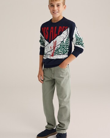 WE Fashion Свитер в Синий