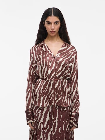 Chemisier ROUGE EDIT en marron : devant