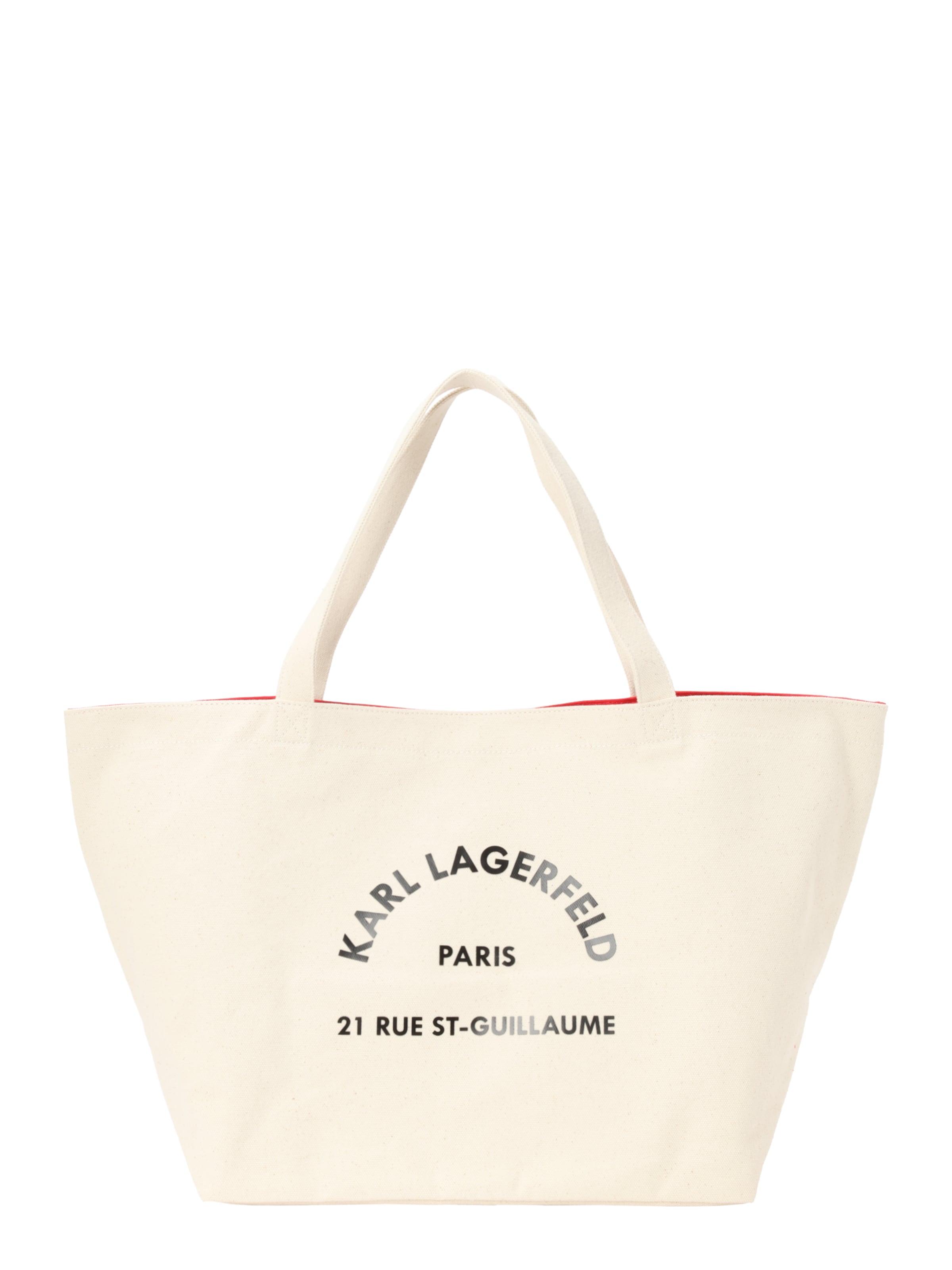 Karl Lagerfeld "Чанта тип ""Shopper""" 'Rue St-Guillaume' в бяло: отпред