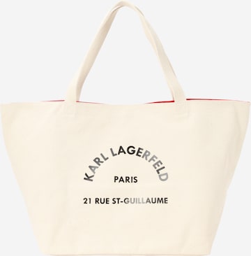Shopper 'Rue St-Guillaume' di Karl Lagerfeld in bianco: frontale