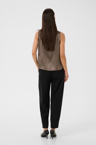CULTURE Loose fit Pleat-front trousers 'Jamie' in Black
