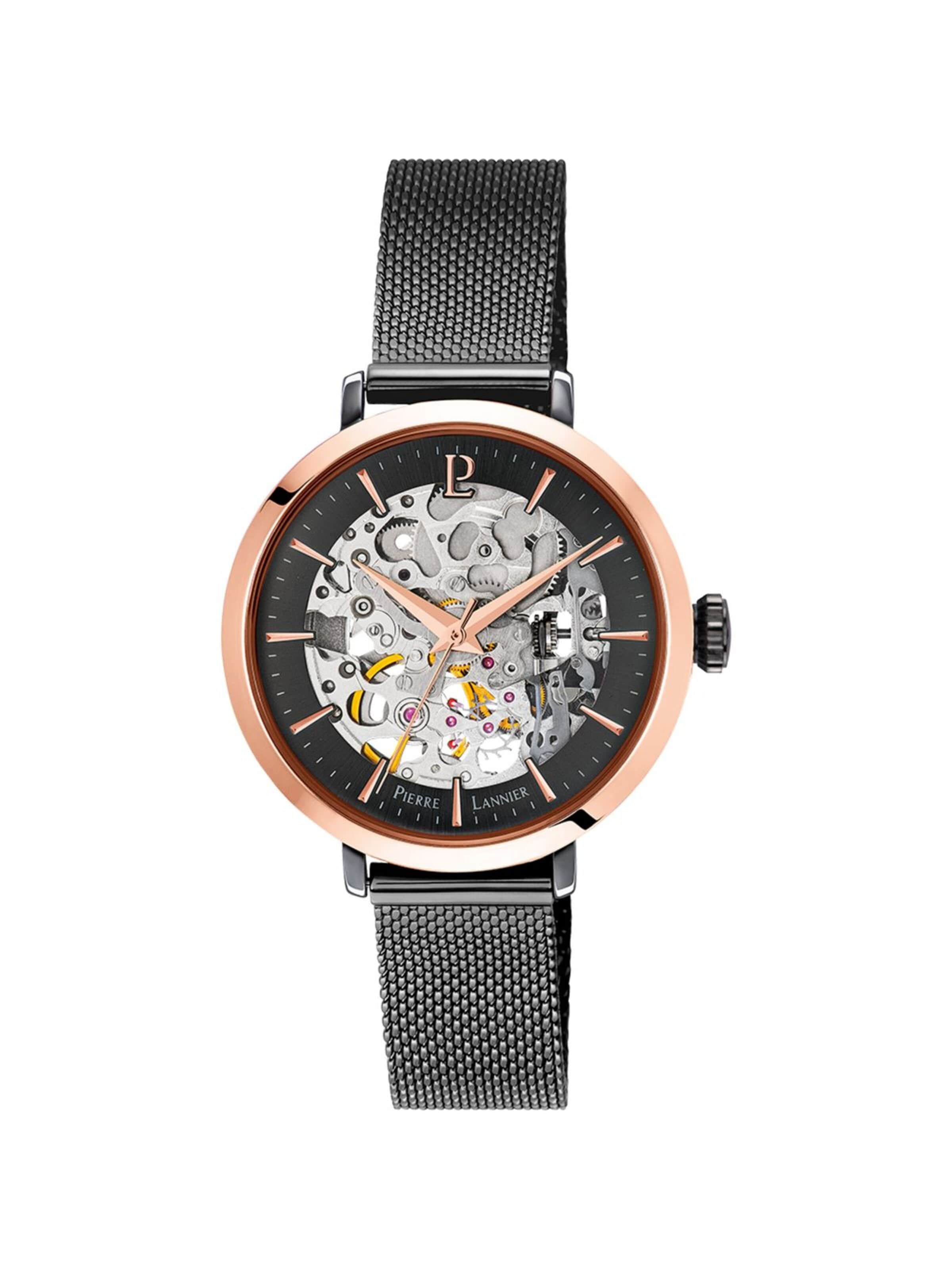 Montre à affichage analogique 'Pierre Lannier - Automatic watch Automatic - Automatic watch movement - Watch case width: 35 mm' Pierre Lannier en gris : devant