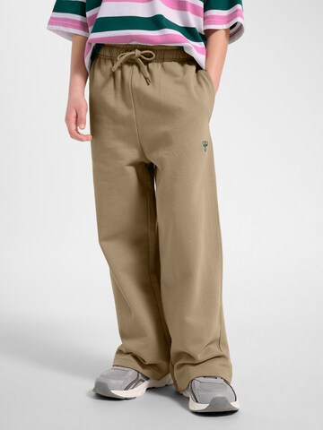 Hummel Wide leg Trousers 'Jump' in Brown: front