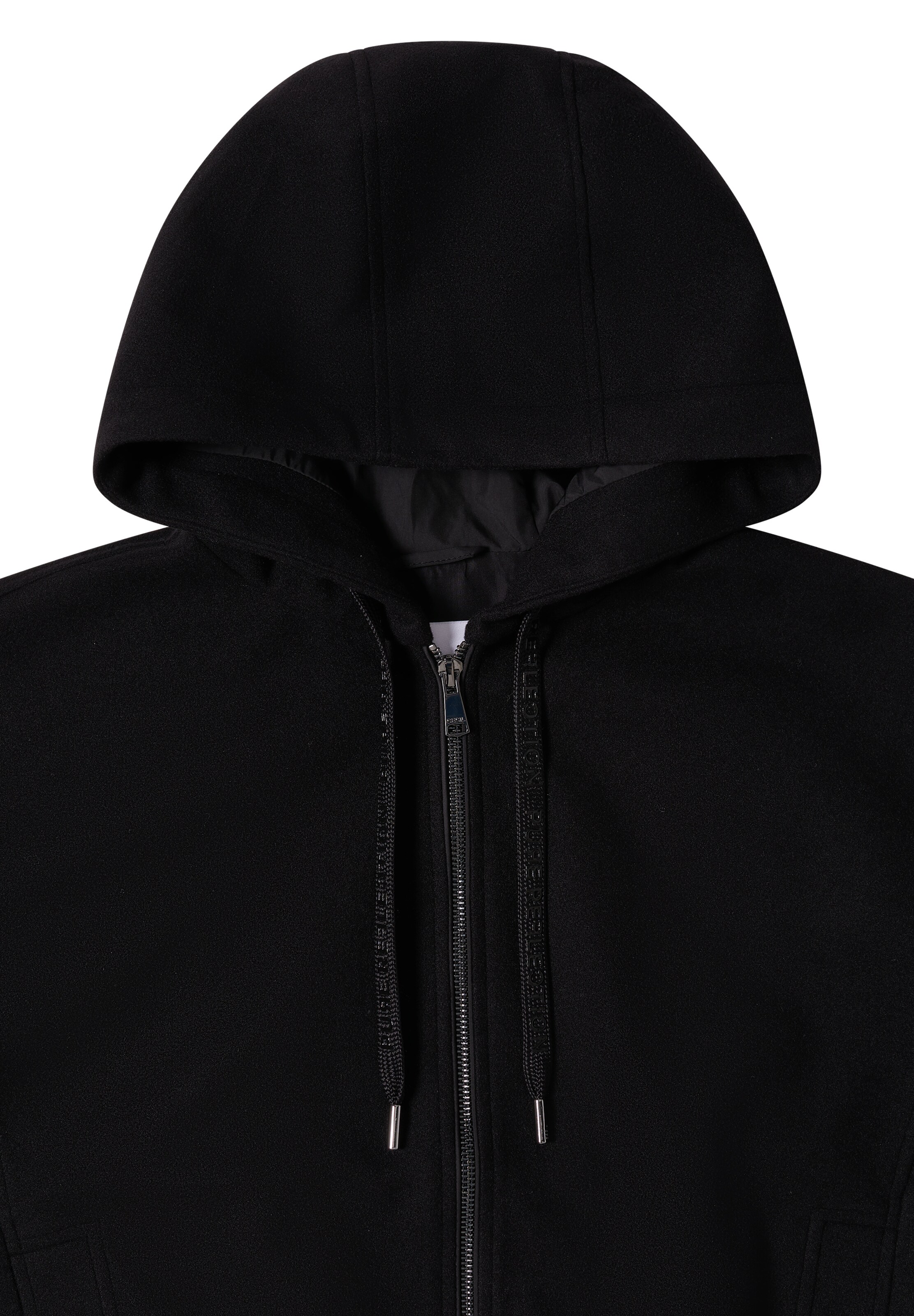 CECIL Zip-Up Hoodie in Black
