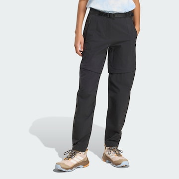 ADIDAS TERREX - regular Pantalón de montaña 'Xperior Utilitas Clima365' en negro: frente