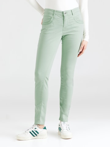 MOS MOSH Slimfit Παντελόνι σε πράσινο: μπροστά