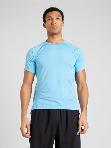 ADIDAS PERFORMANCE - Camisa funcionais 'GYM+' em azul: frente