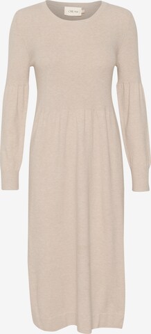 Cream Knitted dress 'Dela' in Beige: front