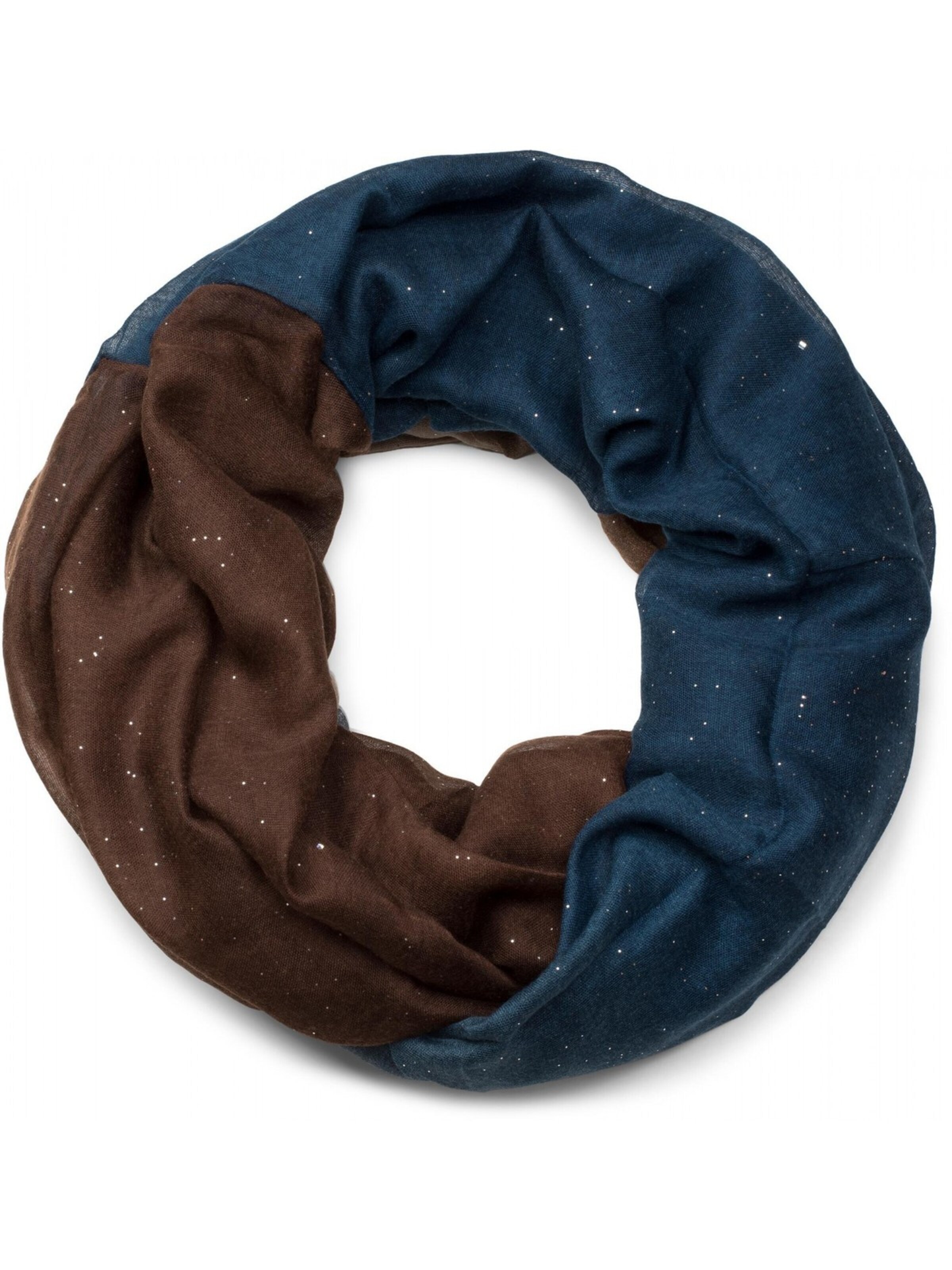 styleBREAKER Schlauchschal 'Glitzer Loop mit Farbverlauf'‌‌‌‌‌‌‌‌ in Blau: Vorderseite