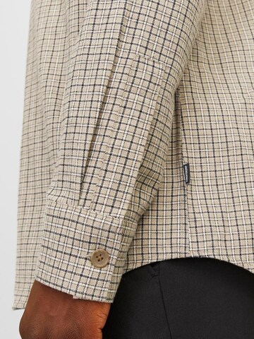 JACK & JONES Regular fit Button Up Shirt 'JPRBLAbradfort' in Grey