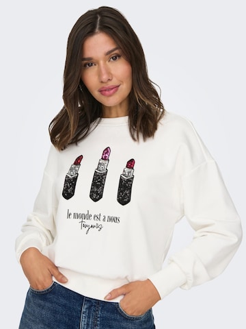 ONLY - Sweatshirt 'KINJA' em branco: frente