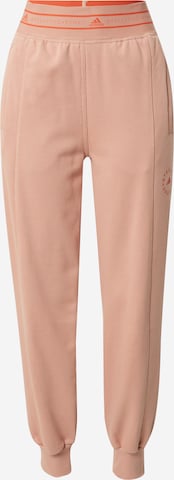 ADIDAS BY STELLA MCCARTNEY Tapered Workout Pants in Beige: front