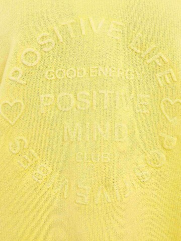 Zwillingsherz Tréning póló 'Positive Mind' - sárga