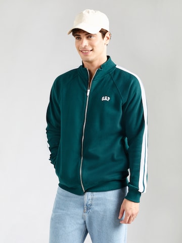 GAP Sweatvest in Groen: voorkant