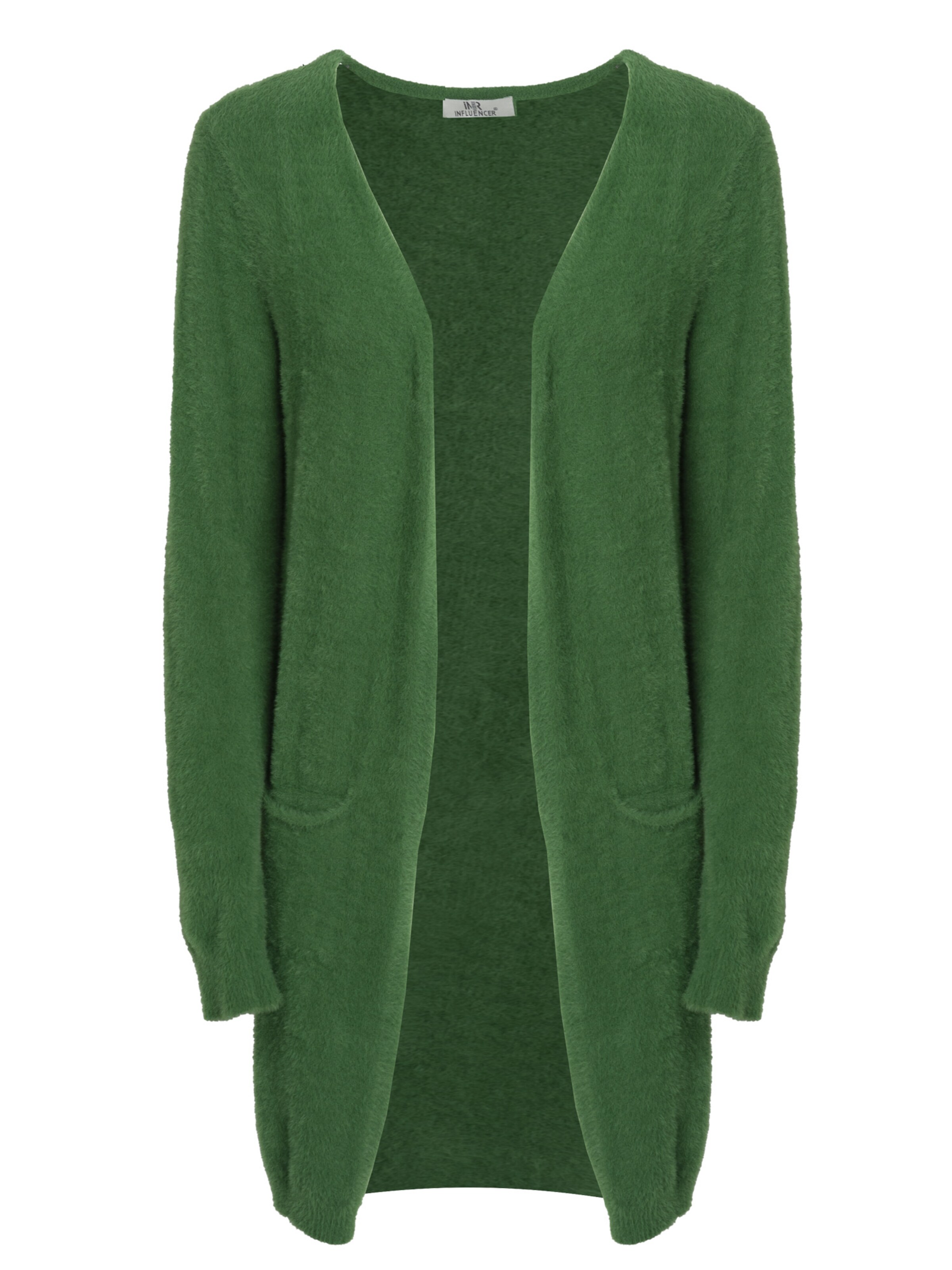 Influencer Kardigan – zelená: přední strana