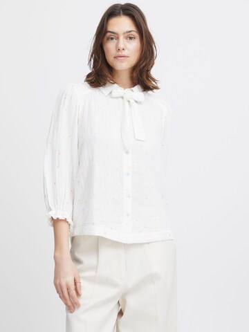 Atelier Rêve - Blusa 'Camilo' en blanco: frente