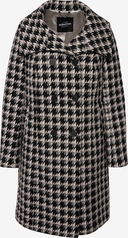 Ulla Popken Between-Seasons Coat in Black: front