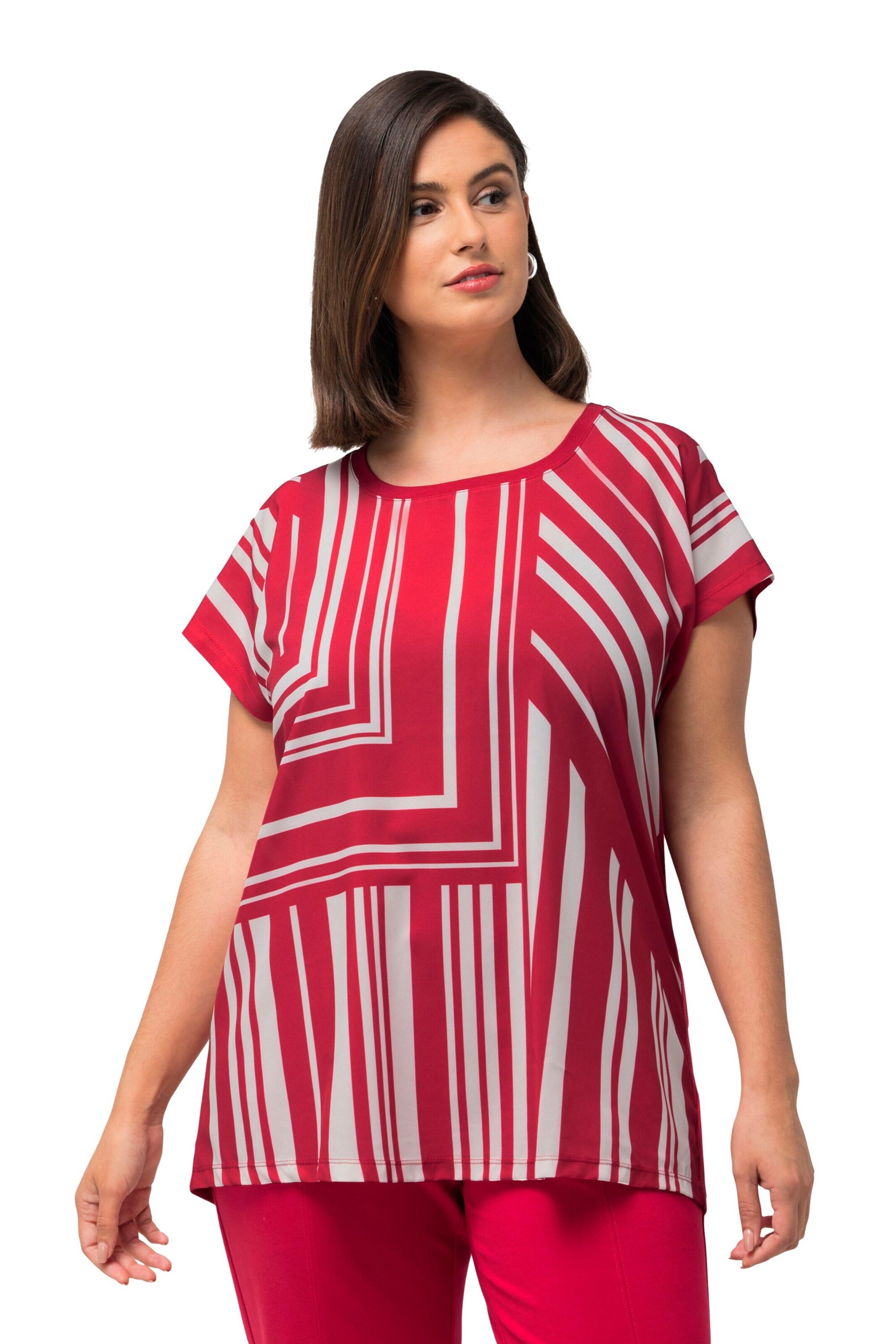 Ulla Popken Shirt in Rood: voorkant