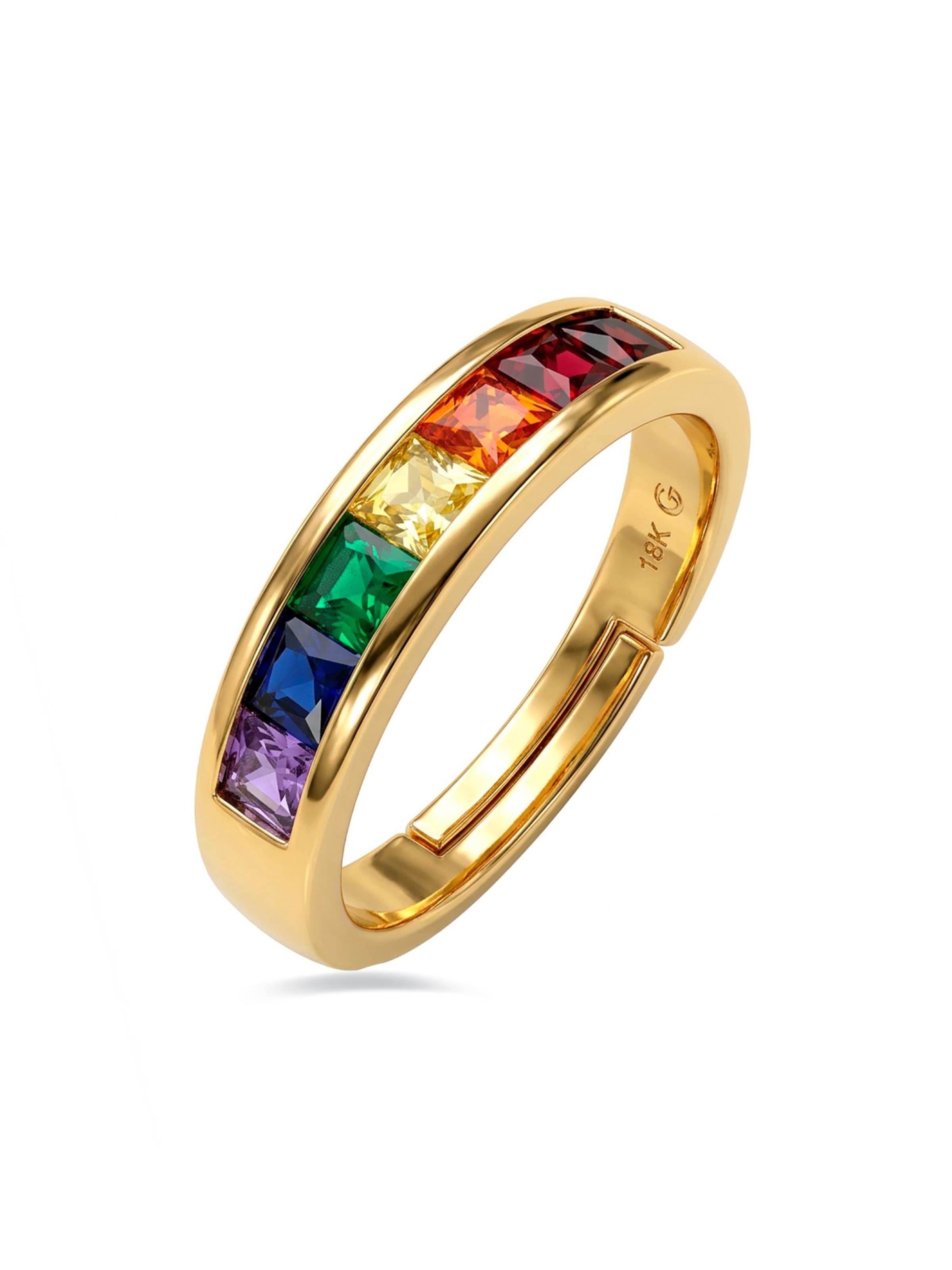 Luxenter Ring 'Kasee' in Mixed colors: front