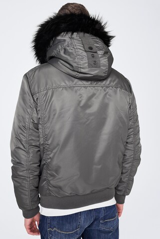 Harlem Soul Winter Jacket 'Bos-Ton' in Grey