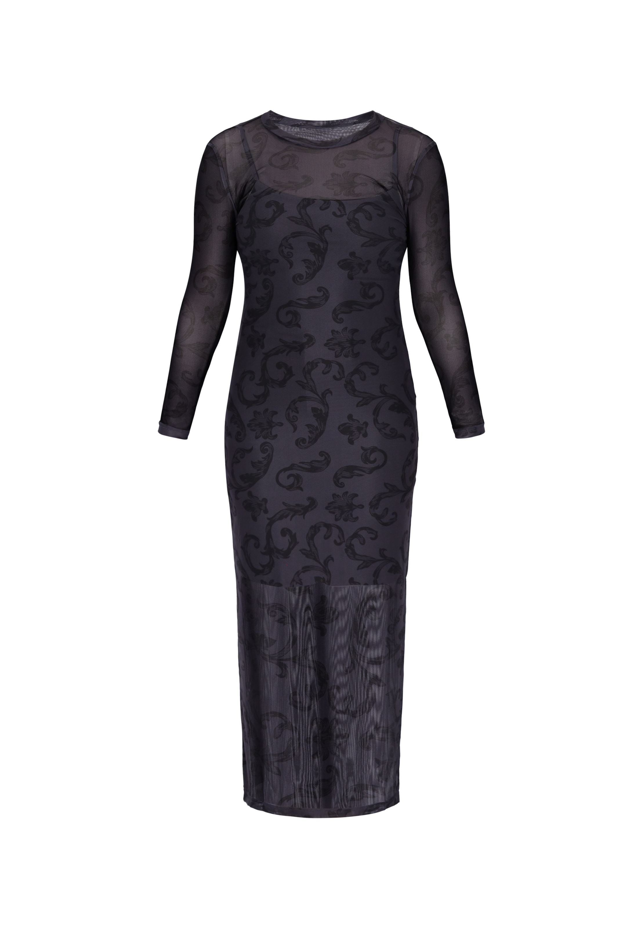 Robe Usha en noir : devant