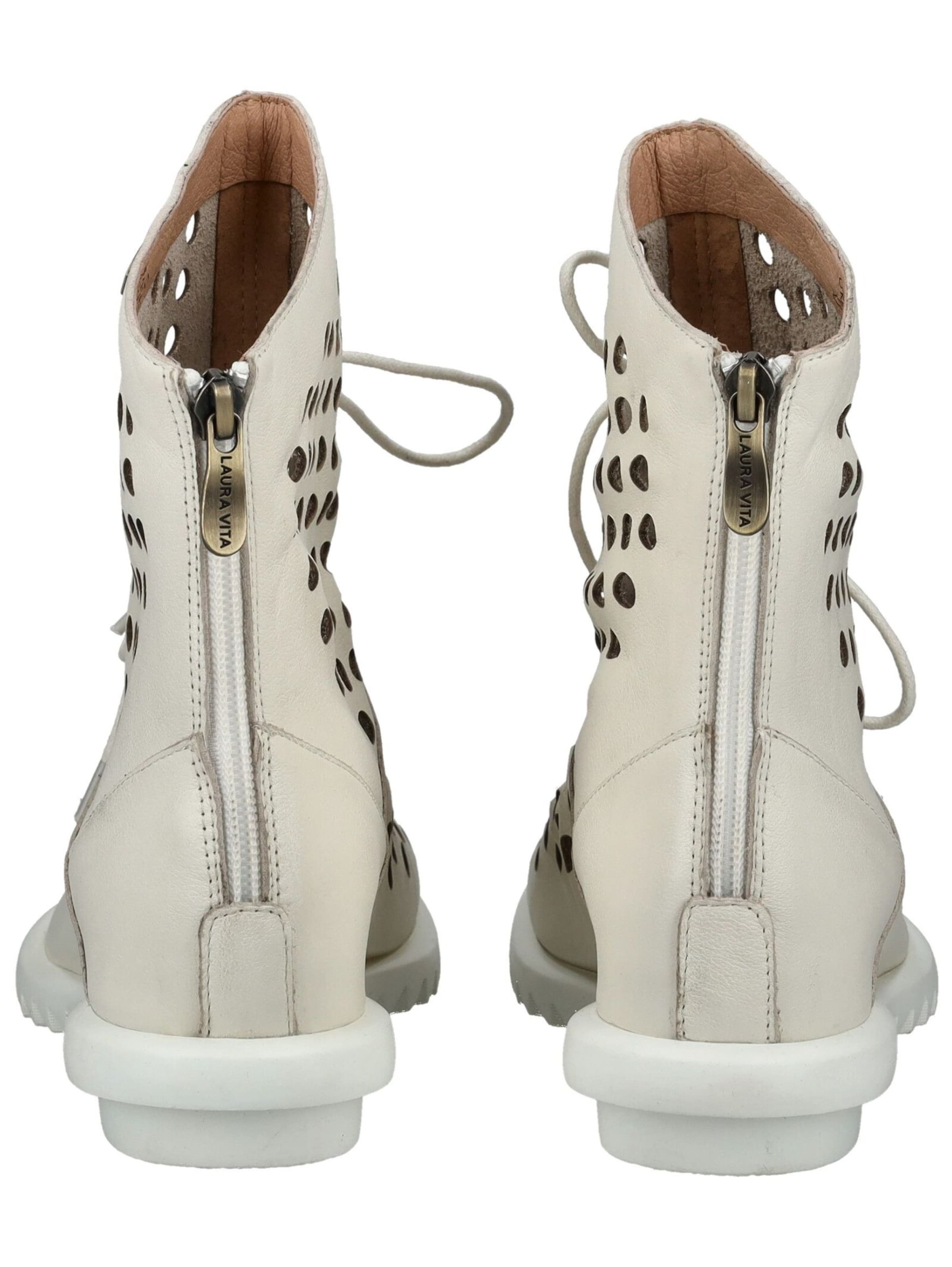 Laura Vita Schnürstiefelette in Weiß