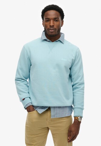 Superdry & Co Sweatshirt 'Essential' in Blauw: voorkant