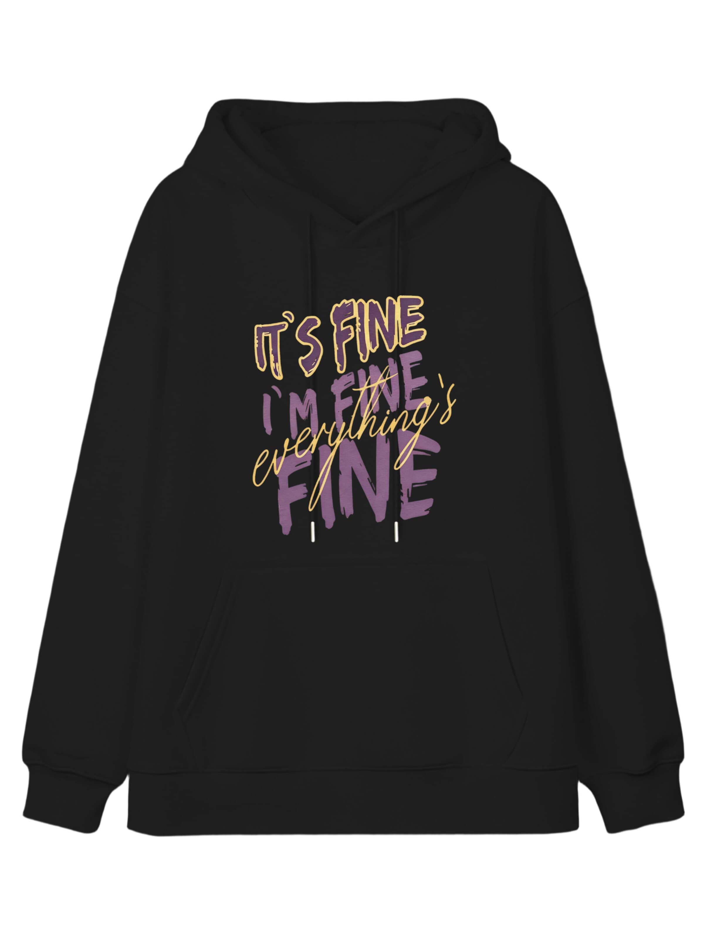 GORHEY Sweatshirt 'Womens Fleece Hoodies Pullovers Tops,Sweatshirts with Print and Pockets' in Black: front