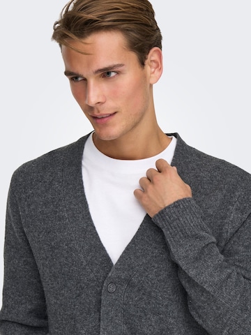 Giacchetta 'Maglieria' di Only & Sons in grigio
