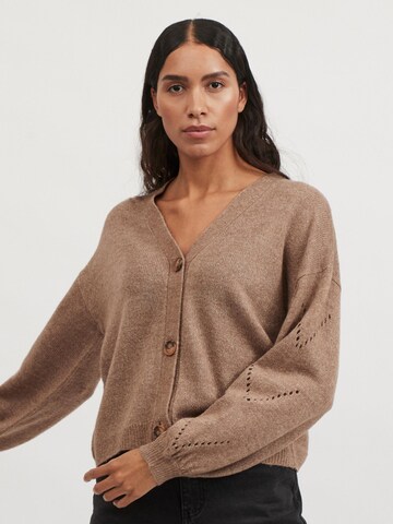 VILA Knit Cardigan 'Surili' in Brown