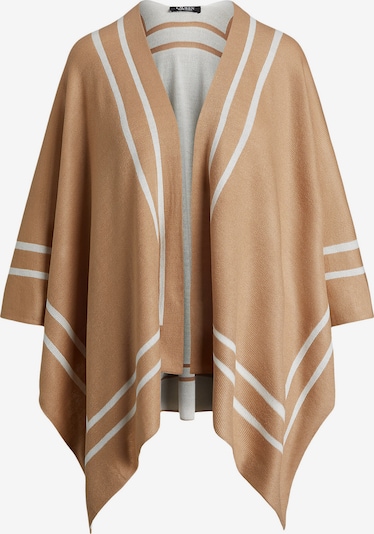 Lauren Ralph Lauren Cape 'RUANA' en camel / blanc, Vue avec produit