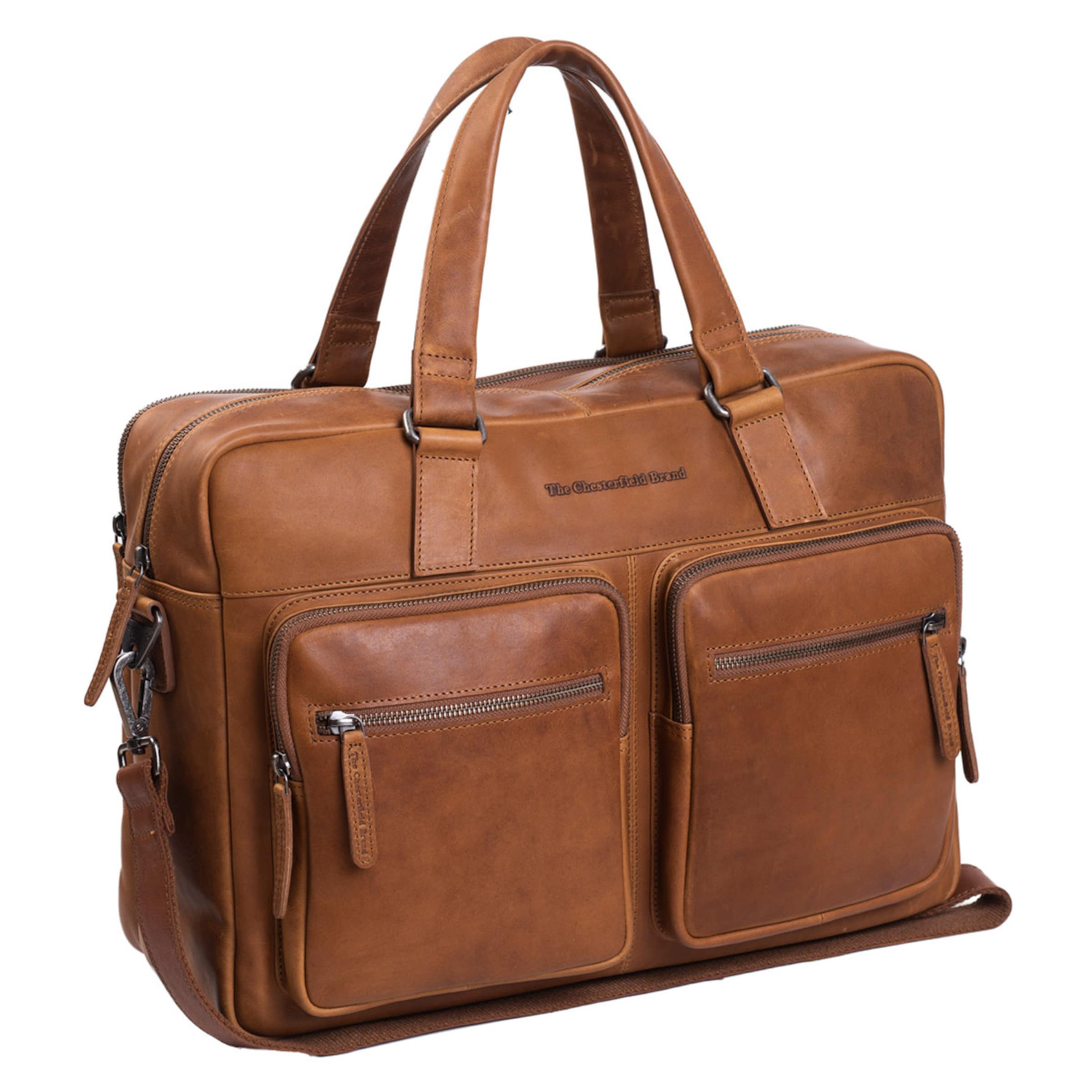 The Chesterfield Brand Document Bag in Brown: front