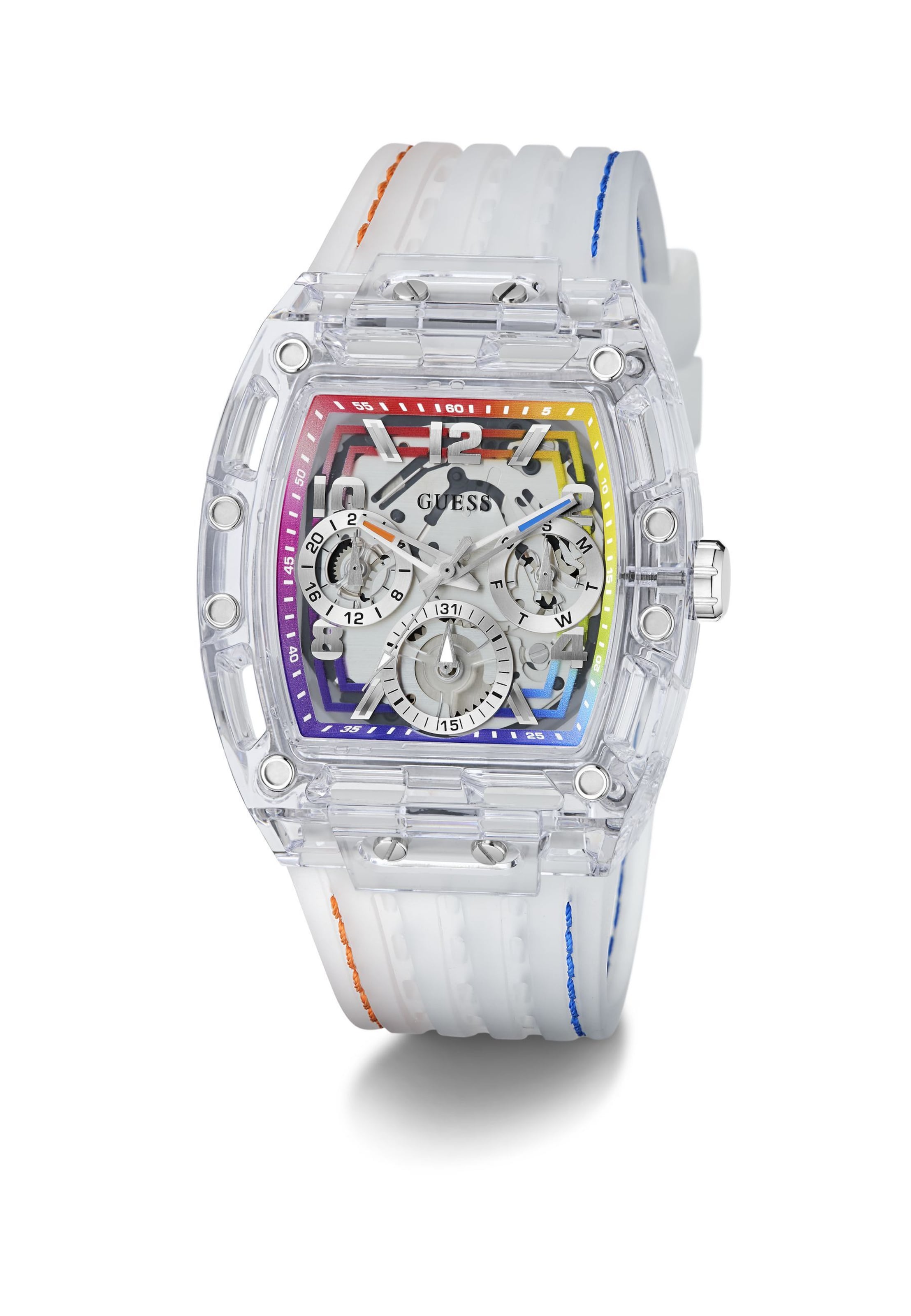 Orologio analogico ' PHOENIX ' di GUESS in trasparente
