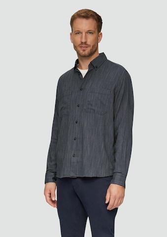 s.Oliver Regular fit Button Up Shirt in Grey: front