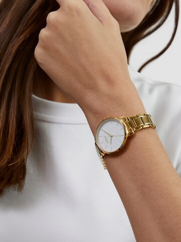 Montre à affichage analogique s.Oliver en or : devant