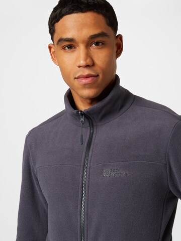 JACK WOLFSKIN Athletic Fleece Jacket 'Beilstein' in Grey