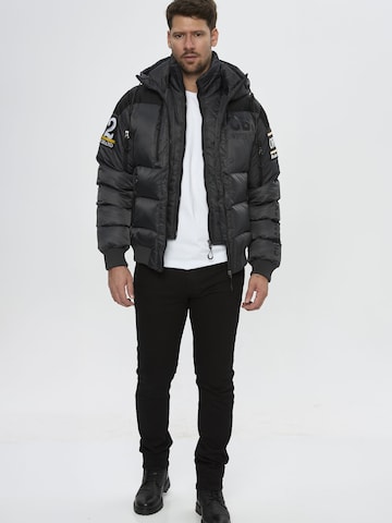 CIPO & BAXX Winterjacke Steppjacke CM233 in Grau
