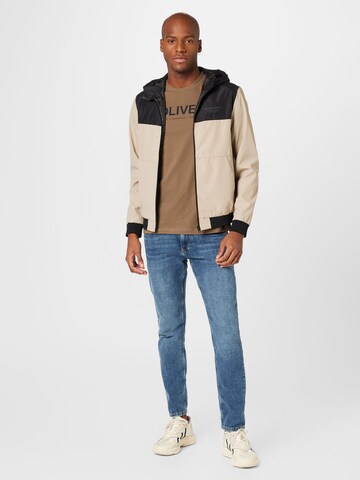 JACK & JONES Between-Season Jacket 'ESEAM' in Beige