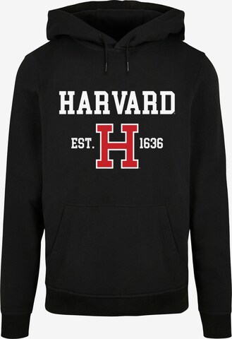 Merchcode Sweatshirt 'Harvard University - Est 1636' in Black: front