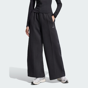 ADIDAS ORIGINALS Wide leg Trousers 'Spacer' in Black: front