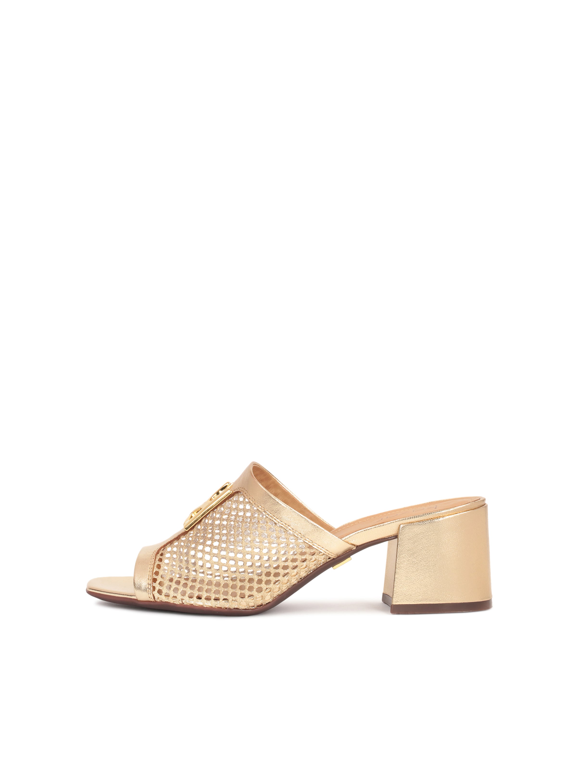 Kazar Mules in Gold: front