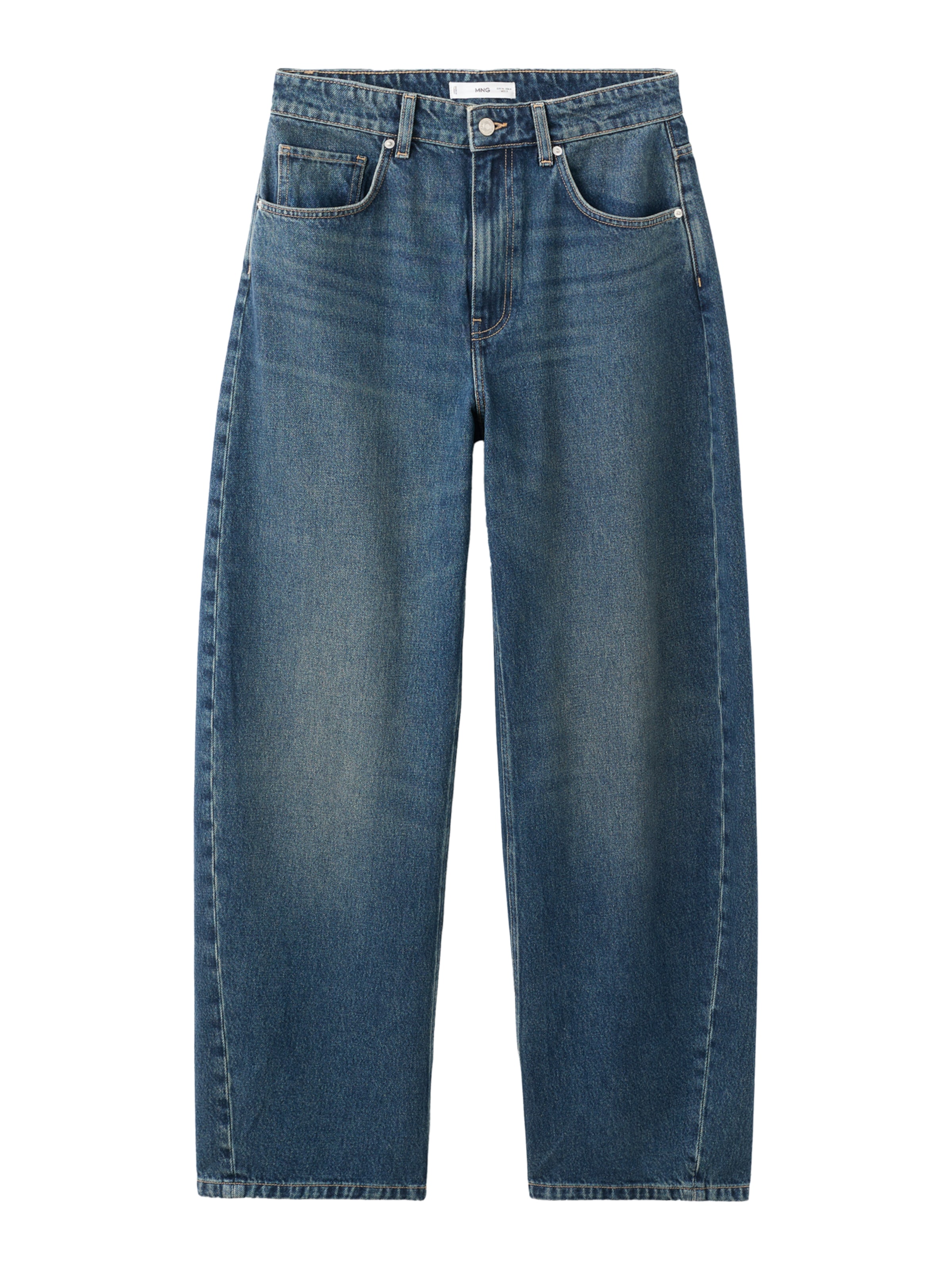 MANGO Baggy Дънки 'Danielle' в синьо: отпред