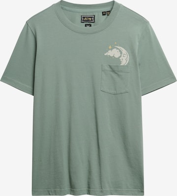 Superdry Shirt 'Psychic Readings' in Groen: voorkant