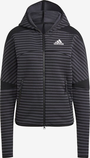 ADIDAS PERFORMANCE Sportsweatjacke 'Z.N.E.' in schwarz / weiß, Produktansicht