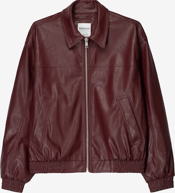 BershkaPrijelazna jakna - crvena boja: prednji dio